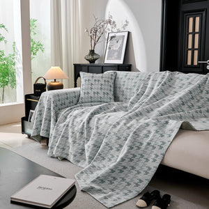 Houndstooth Non Slip Sofa Covers for Sofas Luxury Extra Large Blanket to Cover Couch