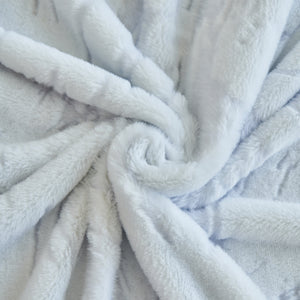 Plush Faux Fur Warm Sofa Cover with Waves Jacquard Textured Throw Blankets for Couch