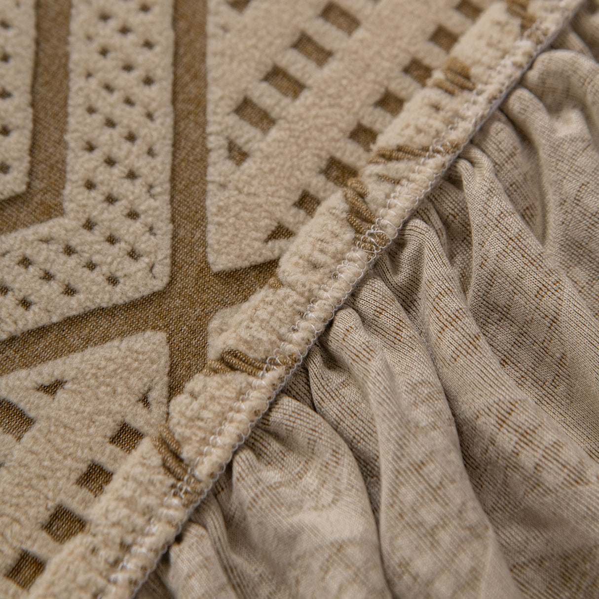 Modern Geometric Jacquard Sofa Slipcover, High Stretch 1-Piece Textured Couch Cover