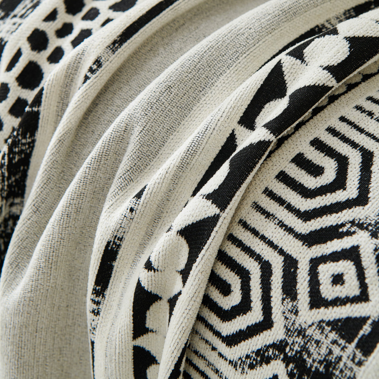 Chenille Sofa Cover Throw Blanket, Boho Geometric Scratch Proof Couch Protector