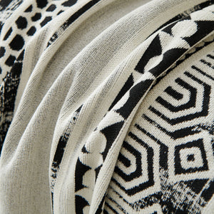 Chenille Sofa Cover Throw Blanket, Boho Geometric Scratch Proof Couch Protector