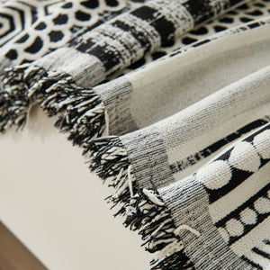 Chenille Sofa Cover Throw Blanket, Boho Geometric Scratch Proof Couch Protector