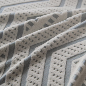 Modern Geometric Jacquard Sofa Slipcover, High Stretch 1-Piece Textured Couch Cover