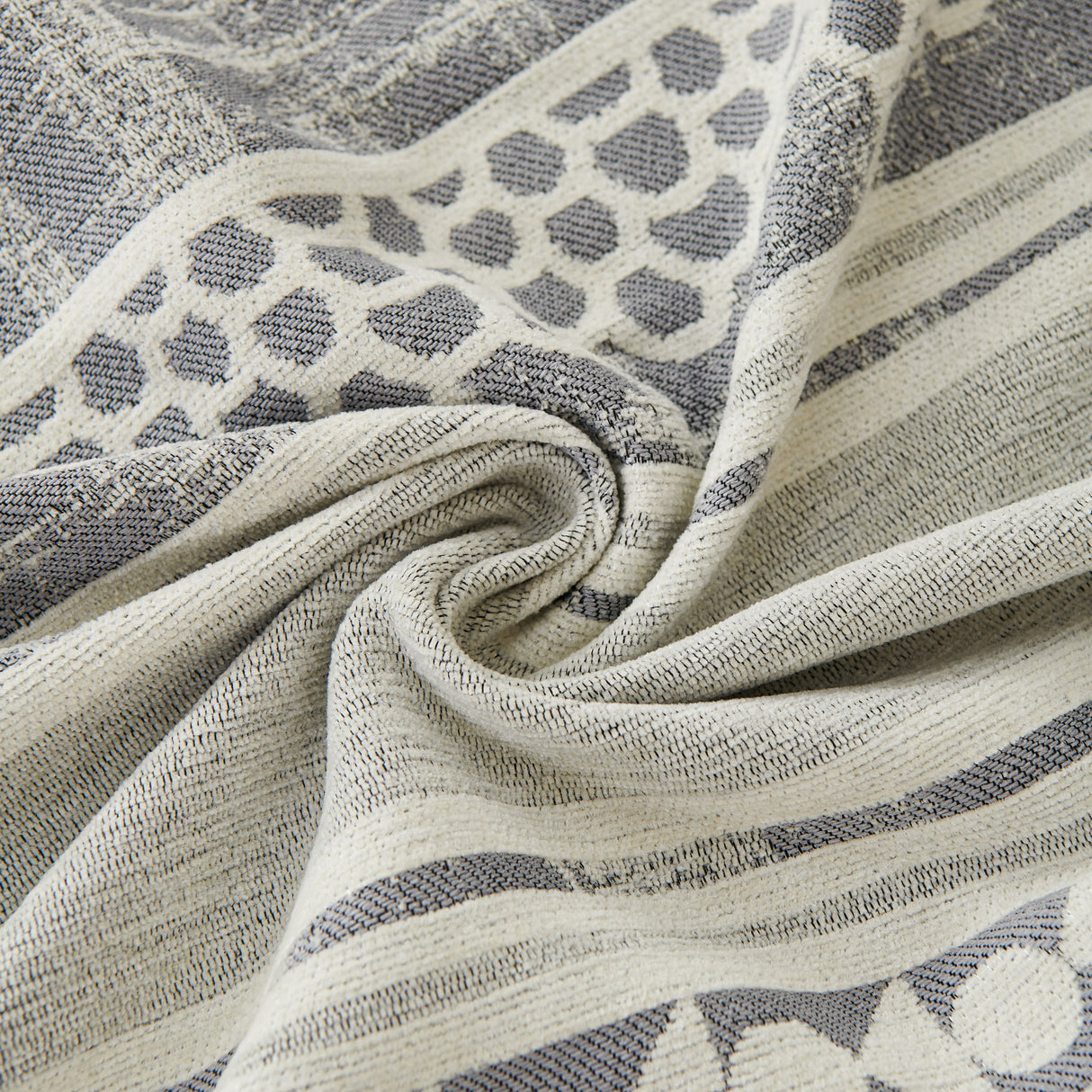 Chenille Sofa Cover Throw Blanket, Boho Geometric Scratch Proof Couch Protector