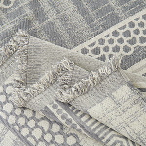 Chenille Sofa Cover Throw Blanket, Boho Geometric Scratch Proof Couch Protector