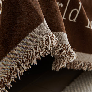 Chenille Houndstooth Couch Cover, Chaise Lounge Blanket Cover, Sectional Couch Scratch Protector