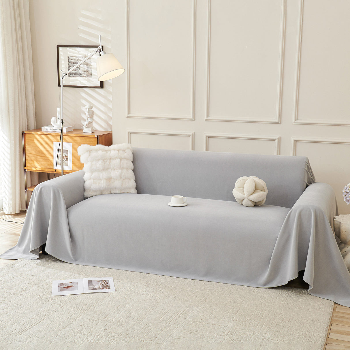 Waterproof Scratch Proof Sofa Protector Throw Blanket, Couch Cover for Pets & Kids