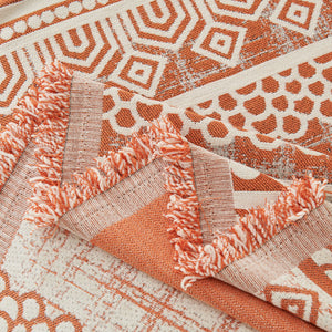 Chenille Sofa Cover Throw Blanket, Boho Geometric Scratch Proof Couch Protector