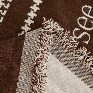 Chenille Houndstooth Couch Cover, Chaise Lounge Blanket Cover, Sectional Couch Scratch Protector