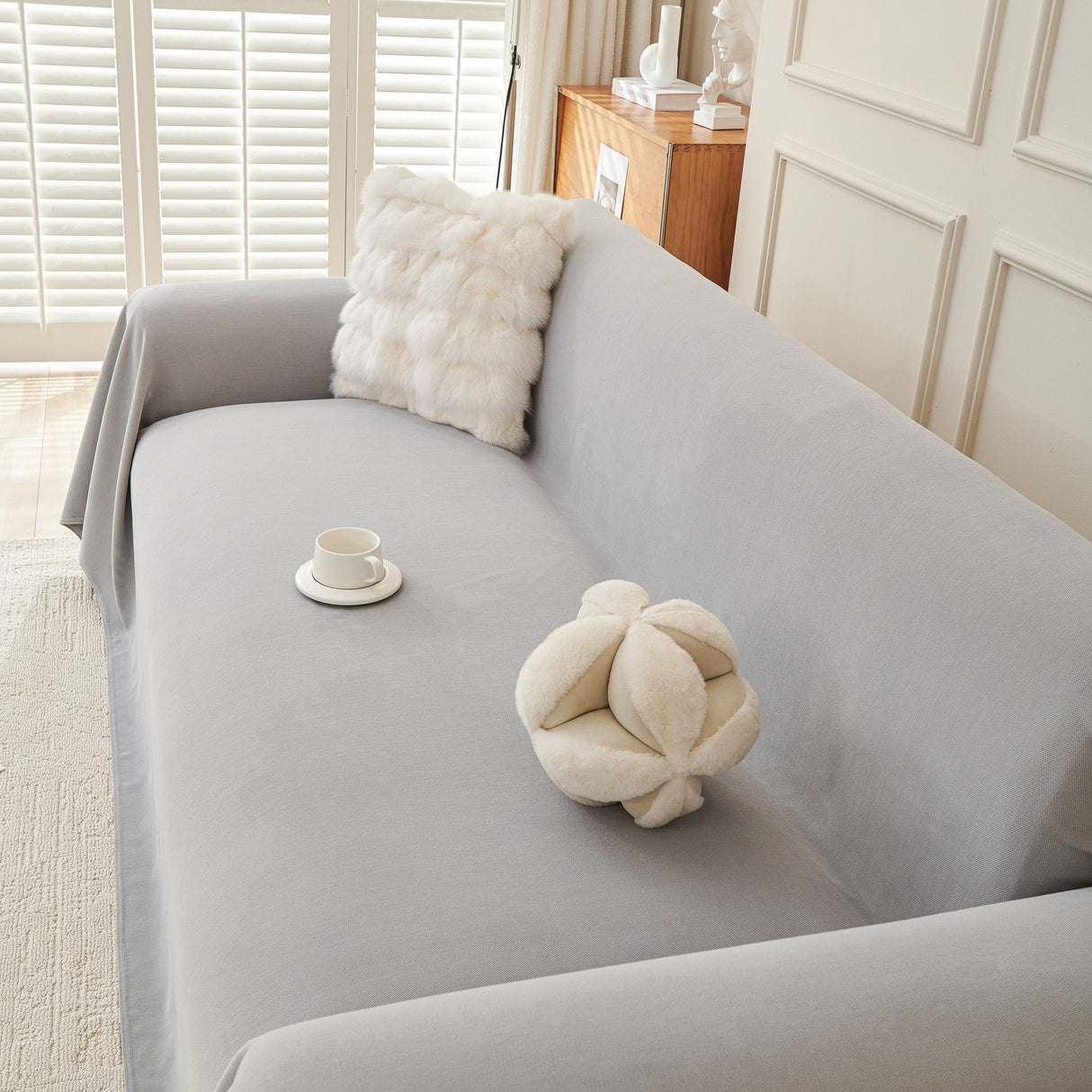 Waterproof Scratch Proof Sofa Protector Throw Blanket, Couch Cover for Pets & Kids