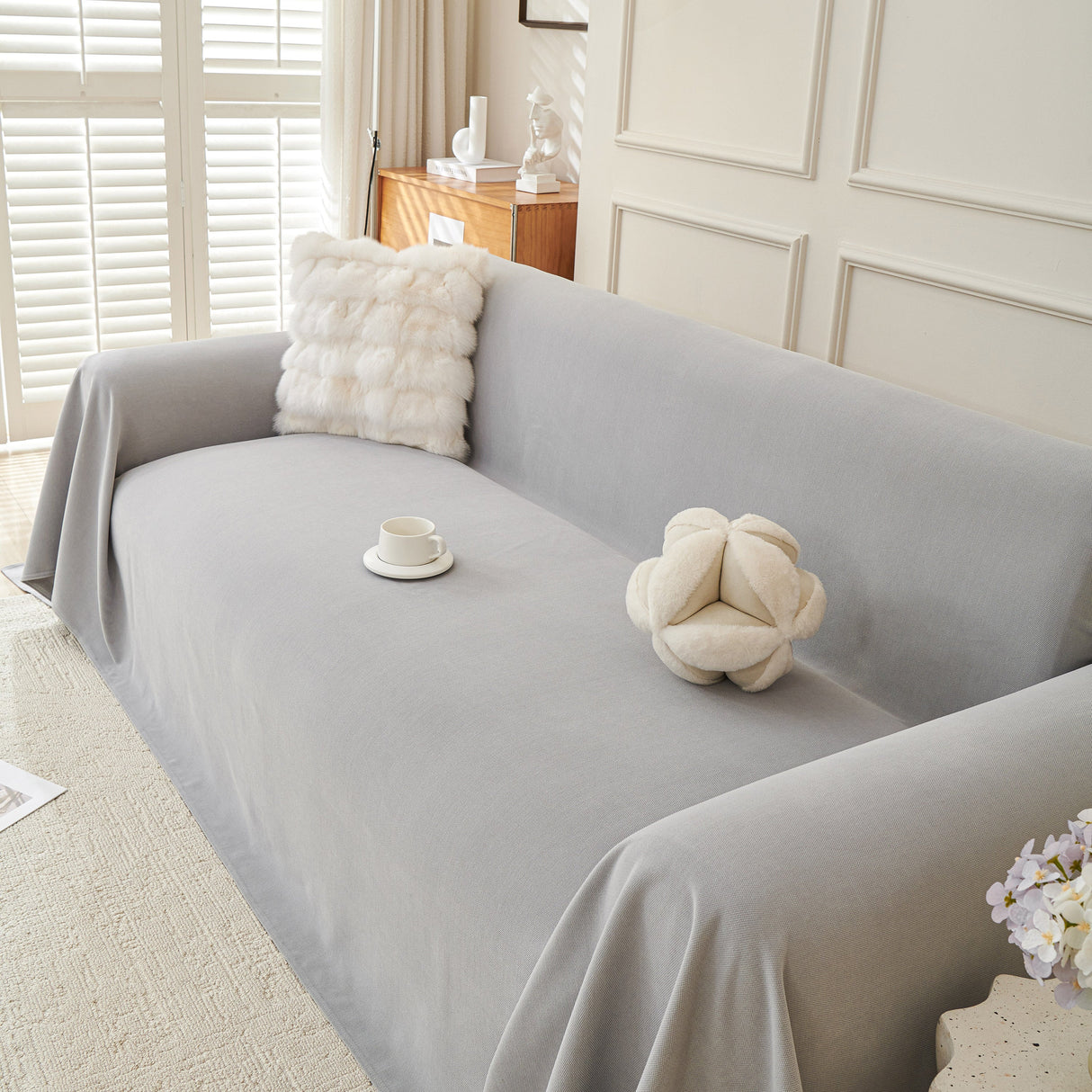 Waterproof Scratch Proof Sofa Protector Throw Blanket, Couch Cover for Pets & Kids