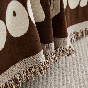 Chenille Houndstooth Sofa Throw Cover, Scratch Proof Cozy Throw Blankets for Couch