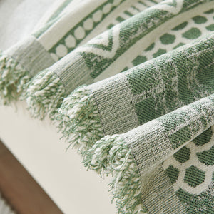 Chenille Sofa Cover Throw Blanket, Boho Geometric Scratch Proof Couch Protector