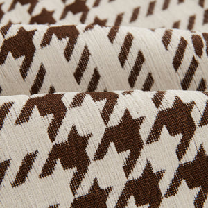 Chenille Houndstooth Sofa Throw Cover, Scratch Proof Cozy Throw Blankets for Couch