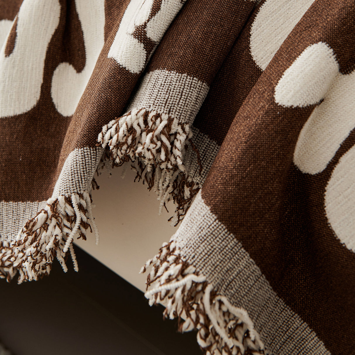 Chenille Houndstooth Sofa Throw Cover, Scratch Proof Cozy Throw Blankets for Couch