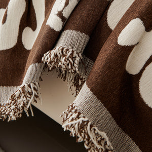 Chenille Houndstooth Sofa Throw Cover, Scratch Proof Cozy Throw Blankets for Couch