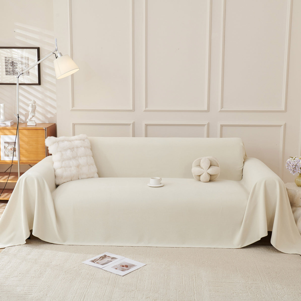 Waterproof Scratch Proof Sofa Protector Throw Blanket, Couch Cover for Pets & Kids