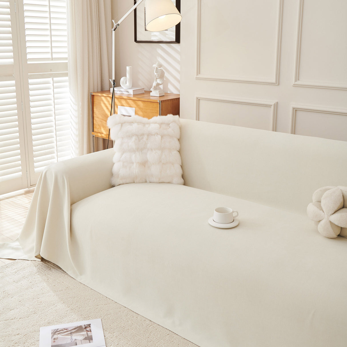 Waterproof Scratch Proof Sofa Protector Throw Blanket, Couch Cover for Pets & Kids