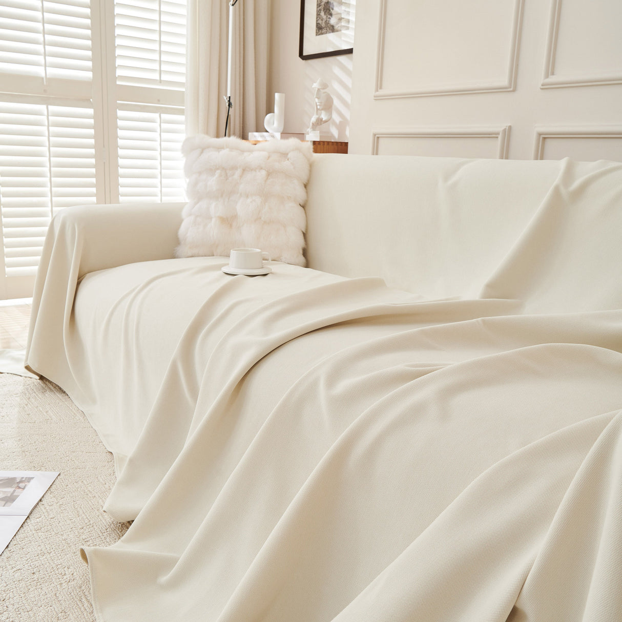 Waterproof Scratch Proof Sofa Protector Throw Blanket, Couch Cover for Pets & Kids