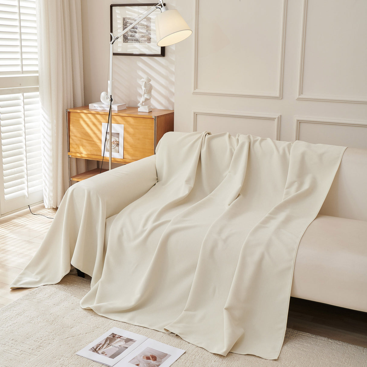 Waterproof Scratch Proof Sofa Protector Throw Blanket, Couch Cover for Pets & Kids