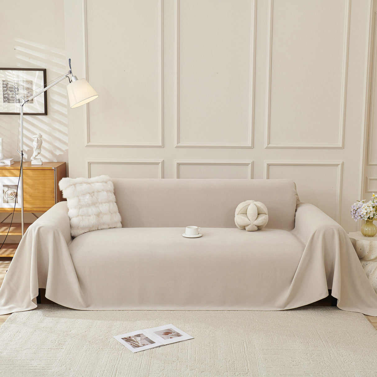 Waterproof Scratch Proof Sofa Protector Throw Blanket, Couch Cover for Pets & Kids