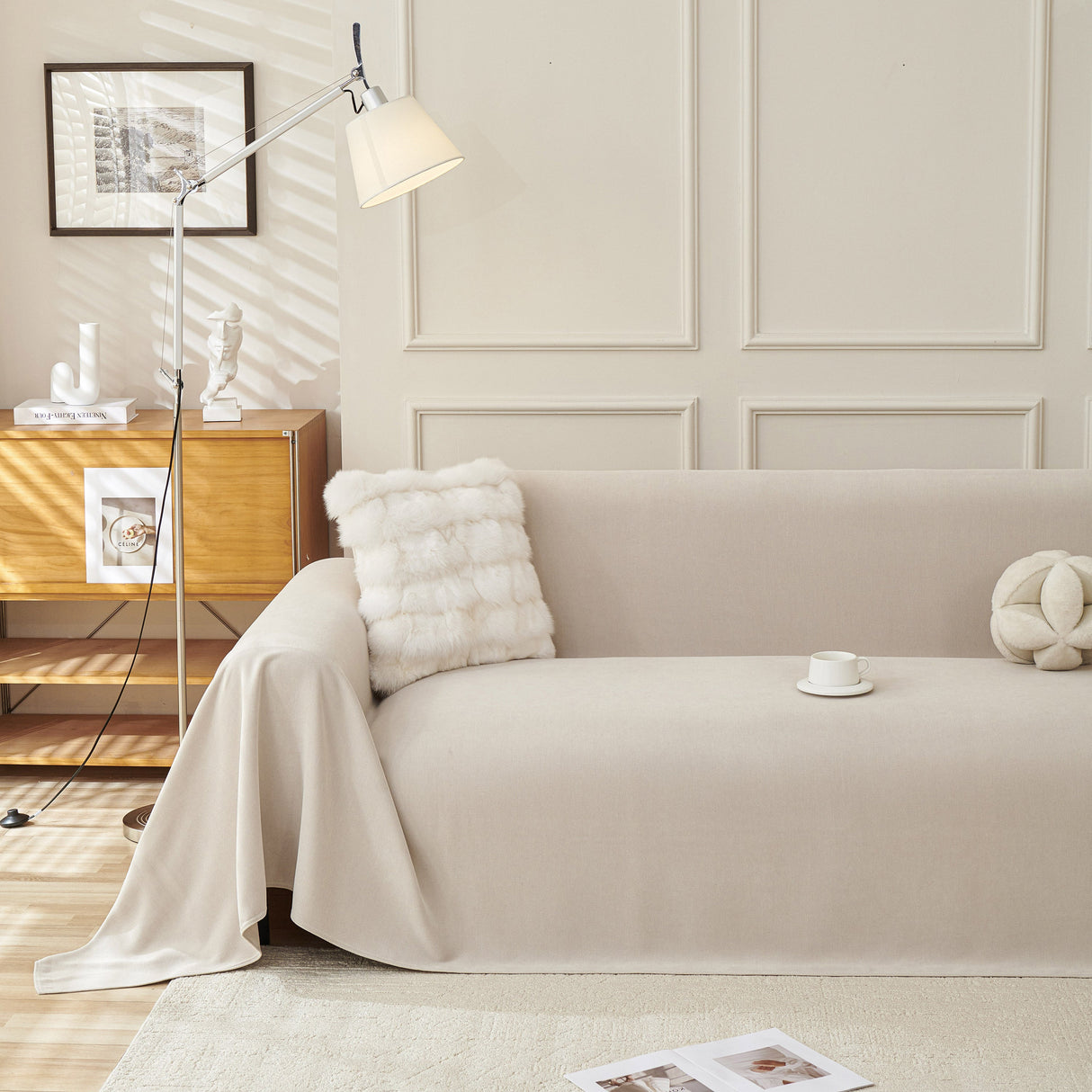 Waterproof Scratch Proof Sofa Protector Throw Blanket, Couch Cover for Pets & Kids