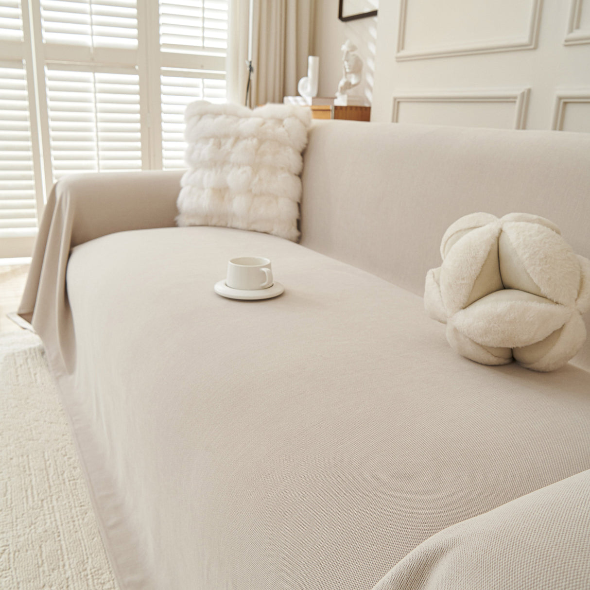 Waterproof Scratch Proof Sofa Protector Throw Blanket, Couch Cover for Pets & Kids