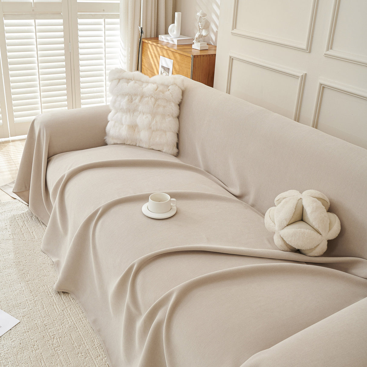 Waterproof Scratch Proof Sofa Protector Throw Blanket, Couch Cover for Pets & Kids