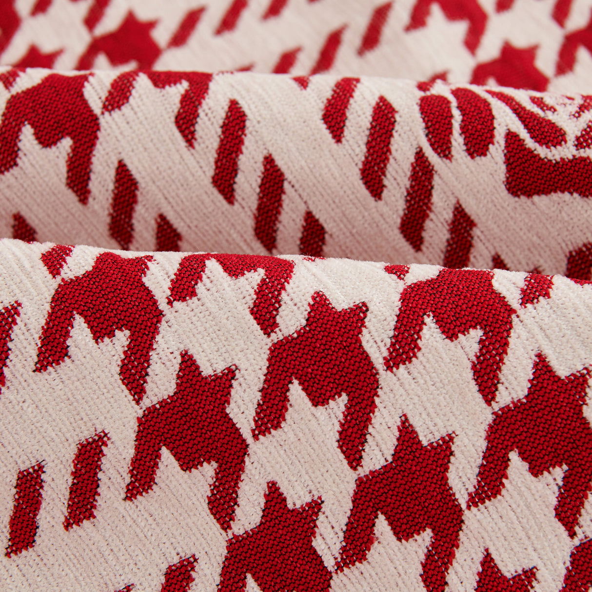 Chenille Houndstooth Sofa Throw Cover, Scratch Proof Cozy Throw Blankets for Couch