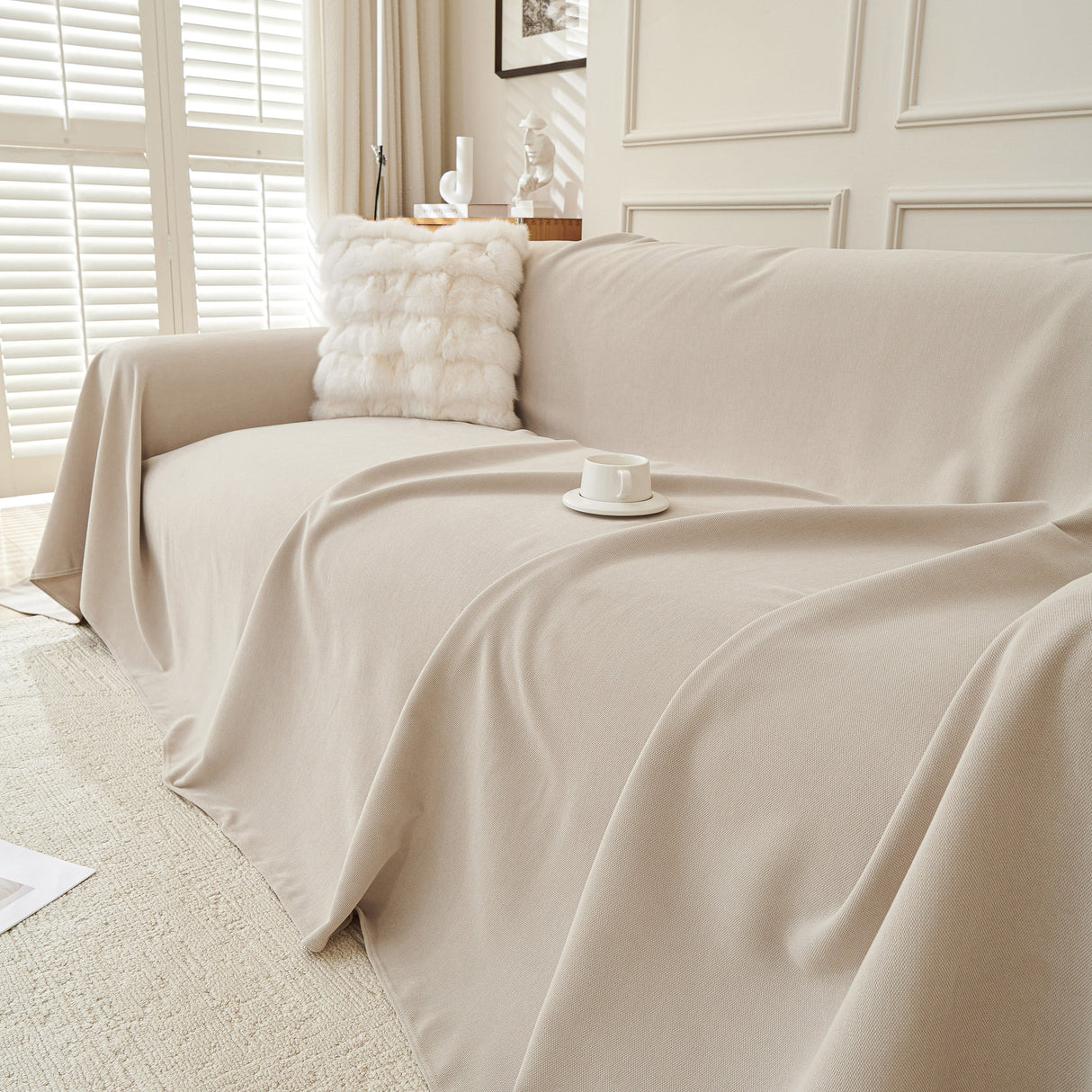 Waterproof Scratch Proof Sofa Protector Throw Blanket, Couch Cover for Pets & Kids