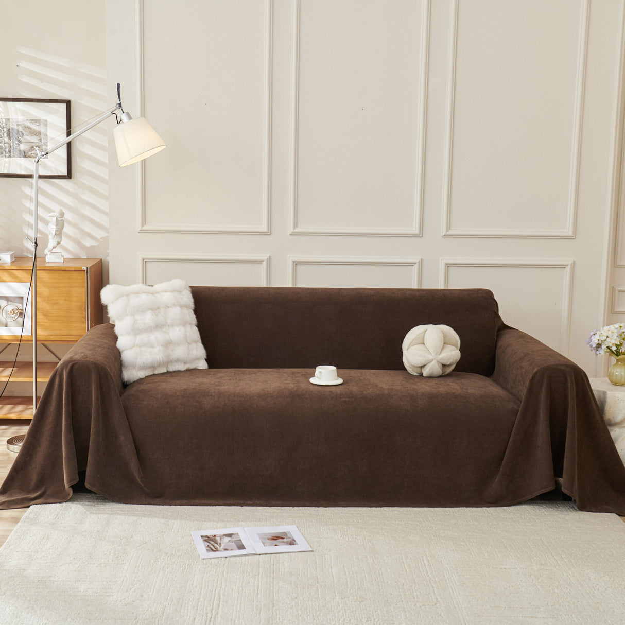 Waterproof Scratch Proof Sofa Protector Throw Blanket, Couch Cover for Pets & Kids