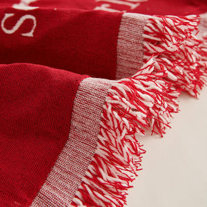 Chenille Houndstooth Couch Cover, Chaise Lounge Blanket Cover, Sectional Couch Scratch Protector