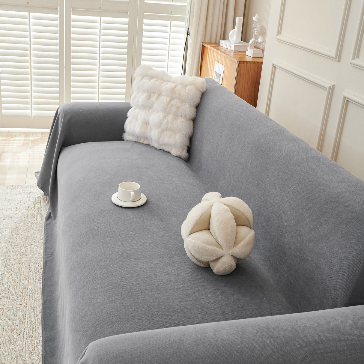 Waterproof Scratch Proof Sofa Protector Throw Blanket, Couch Cover for Pets & Kids