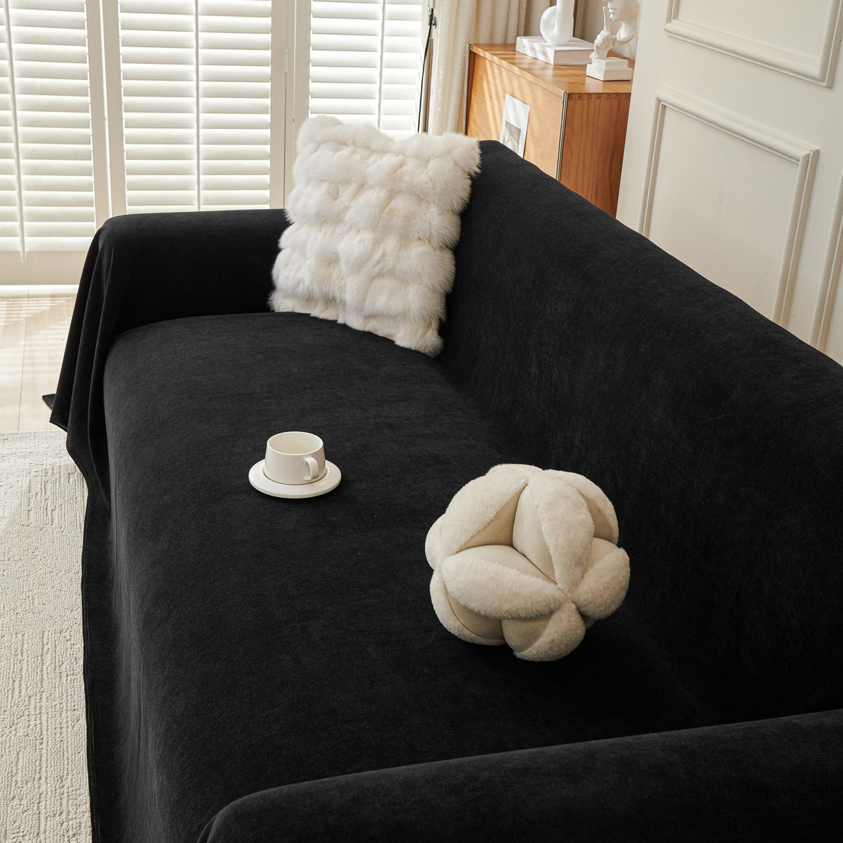 Waterproof Scratch Proof Sofa Protector Throw Blanket, Couch Cover for Pets & Kids