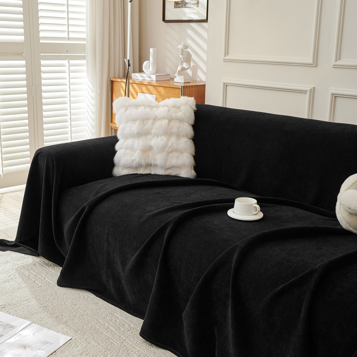 Waterproof Scratch Proof Sofa Protector Throw Blanket, Couch Cover for Pets & Kids