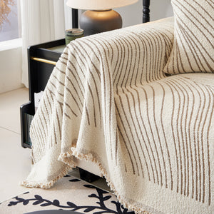 Cozy Striped Sofa Throw Blanket L Shaped Sectional Couch Covers Luxury Throws for Sofas