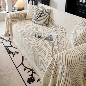 Cozy Striped Sofa Throw Blanket L Shaped Sectional Couch Covers Luxury Throws for Sofas