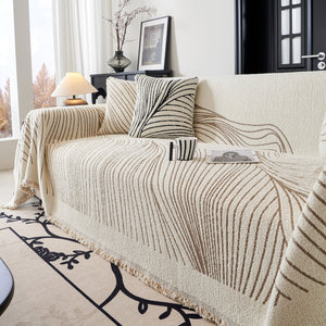 Cozy Striped Sofa Throw Blanket L Shaped Sectional Couch Covers Luxury Throws for Sofas