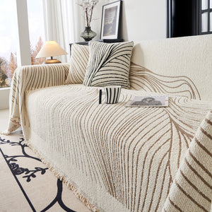 Cozy Striped Sofa Throw Blanket L Shaped Sectional Couch Covers Luxury Throws for Sofas