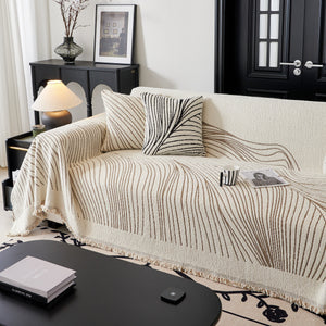 Cozy Striped Sofa Throw Blanket L Shaped Sectional Couch Covers Luxury Throws for Sofas