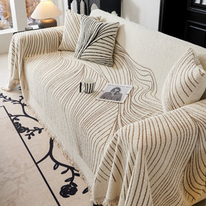 Cozy Striped Sofa Throw Blanket L Shaped Sectional Couch Covers Luxury Throws for Sofas