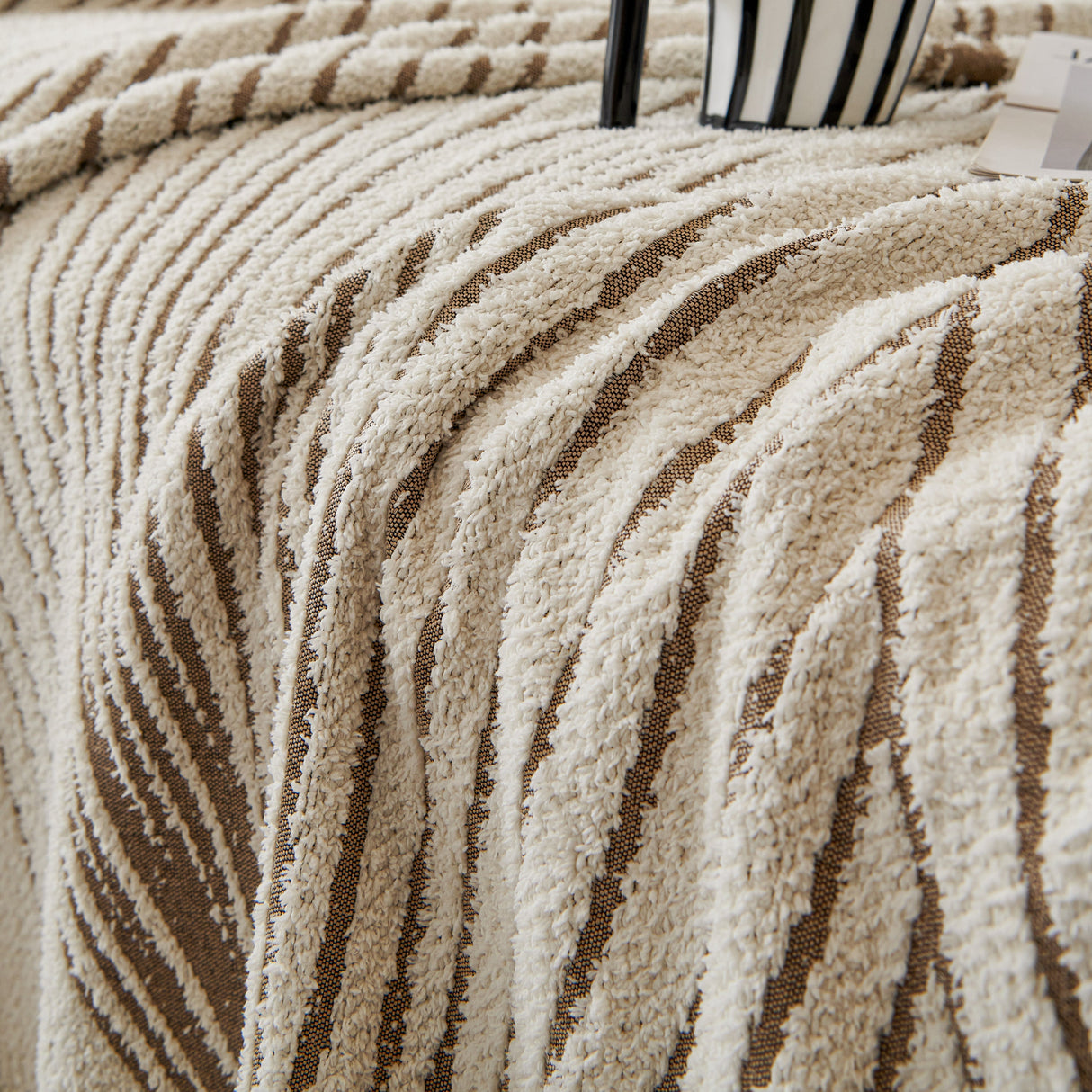 Cozy Striped Sofa Throw Blanket L Shaped Sectional Couch Covers Luxury Throws for Sofas