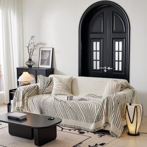 Cozy Striped Sofa Throw Blanket L Shaped Sectional Couch Covers Luxury Throws for Sofas