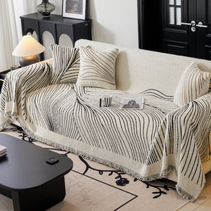 Cozy Striped Sofa Throw Blanket L Shaped Sectional Couch Covers Luxury Throws for Sofas