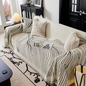 Cozy Striped Sofa Throw Blanket L Shaped Sectional Couch Covers Luxury Throws for Sofas