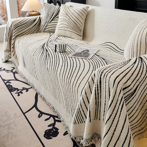 Cozy Striped Sofa Throw Blanket L Shaped Sectional Couch Covers Luxury Throws for Sofas