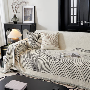 Cozy Striped Sofa Throw Blanket L Shaped Sectional Couch Covers Luxury Throws for Sofas