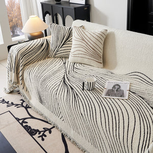 Cozy Striped Sofa Throw Blanket L Shaped Sectional Couch Covers Luxury Throws for Sofas