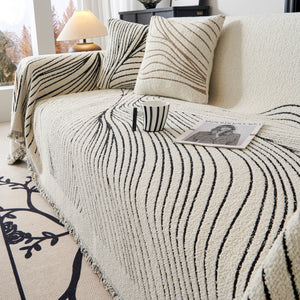 Cozy Striped Sofa Throw Blanket L Shaped Sectional Couch Covers Luxury Throws for Sofas