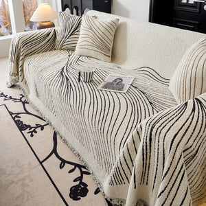 Cozy Striped Sofa Throw Blanket L Shaped Sectional Couch Covers Luxury Throws for Sofas